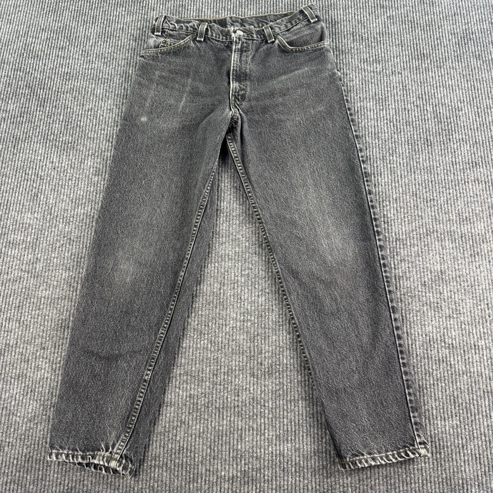 Vintage Levi's Orange Tab Jeans Men 32x30 Black Acid Wash USA Made 90s Denim